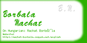 borbala machat business card